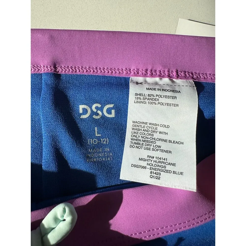 NWT DSG Girls Swim Short Energized Blue Size Large